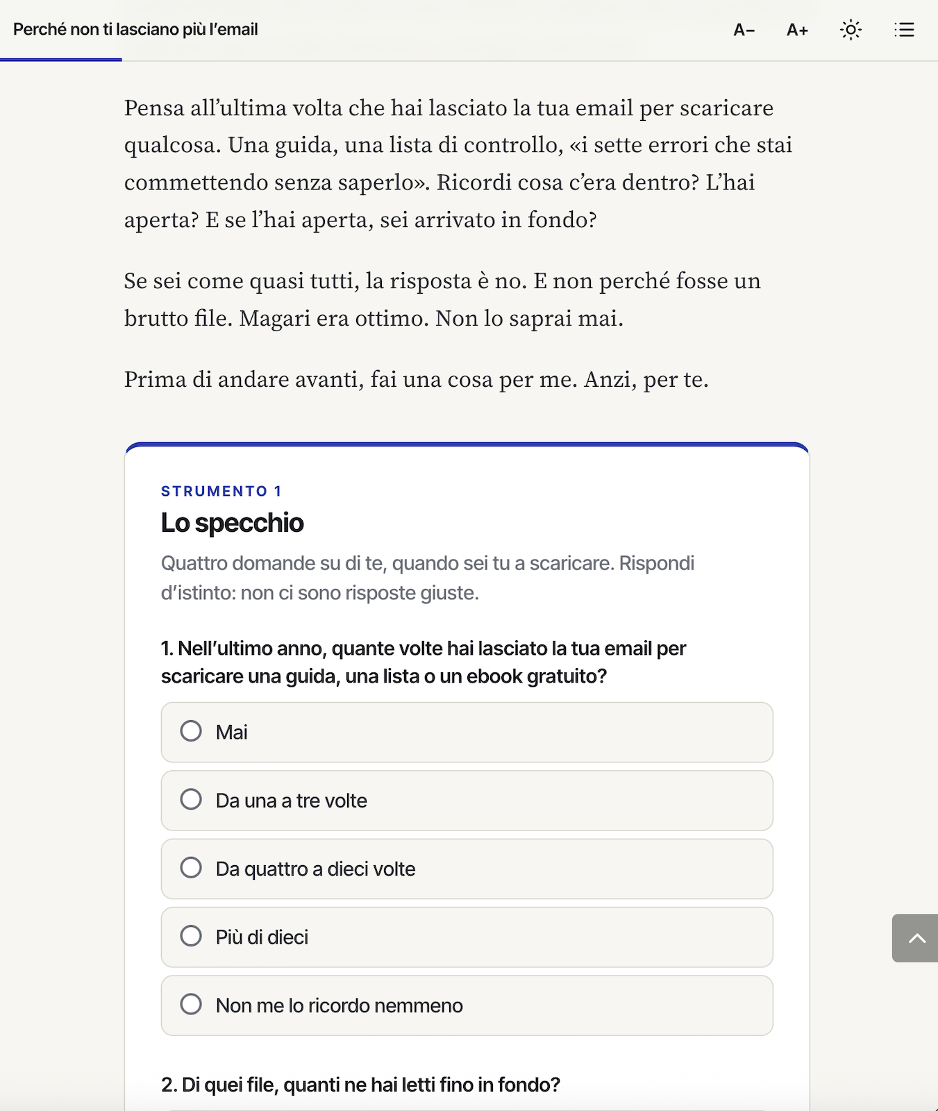 EIO Perché non ti lasciano più l'email, versione tablet