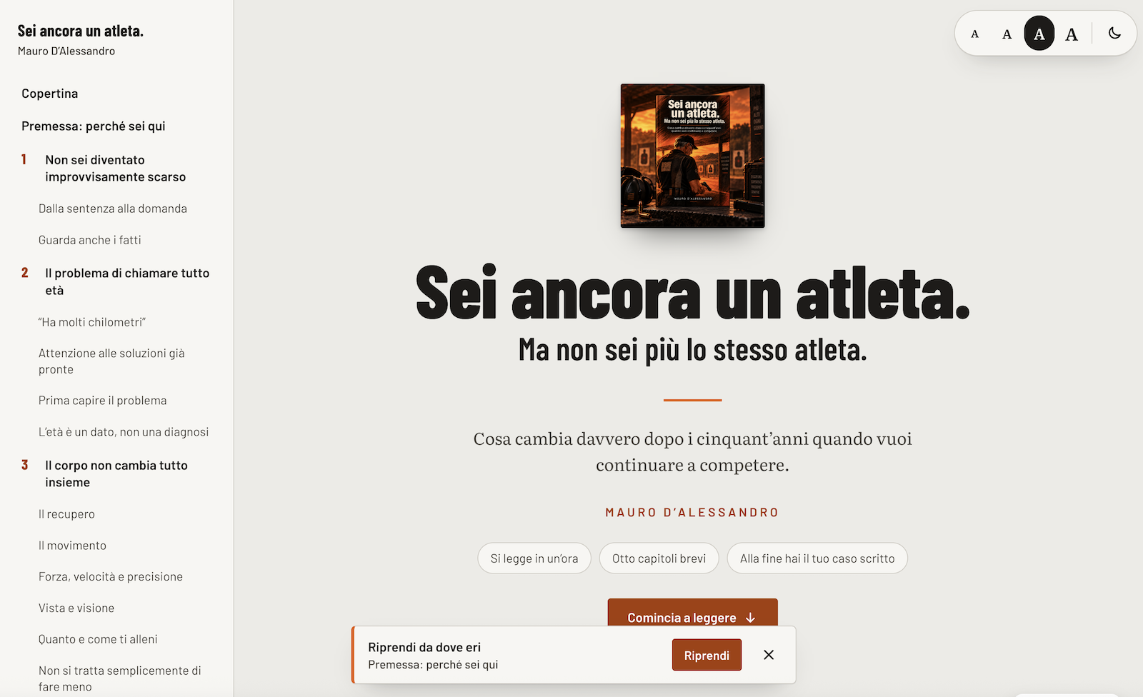 EIO Sei ancora un atleta, versione desktop