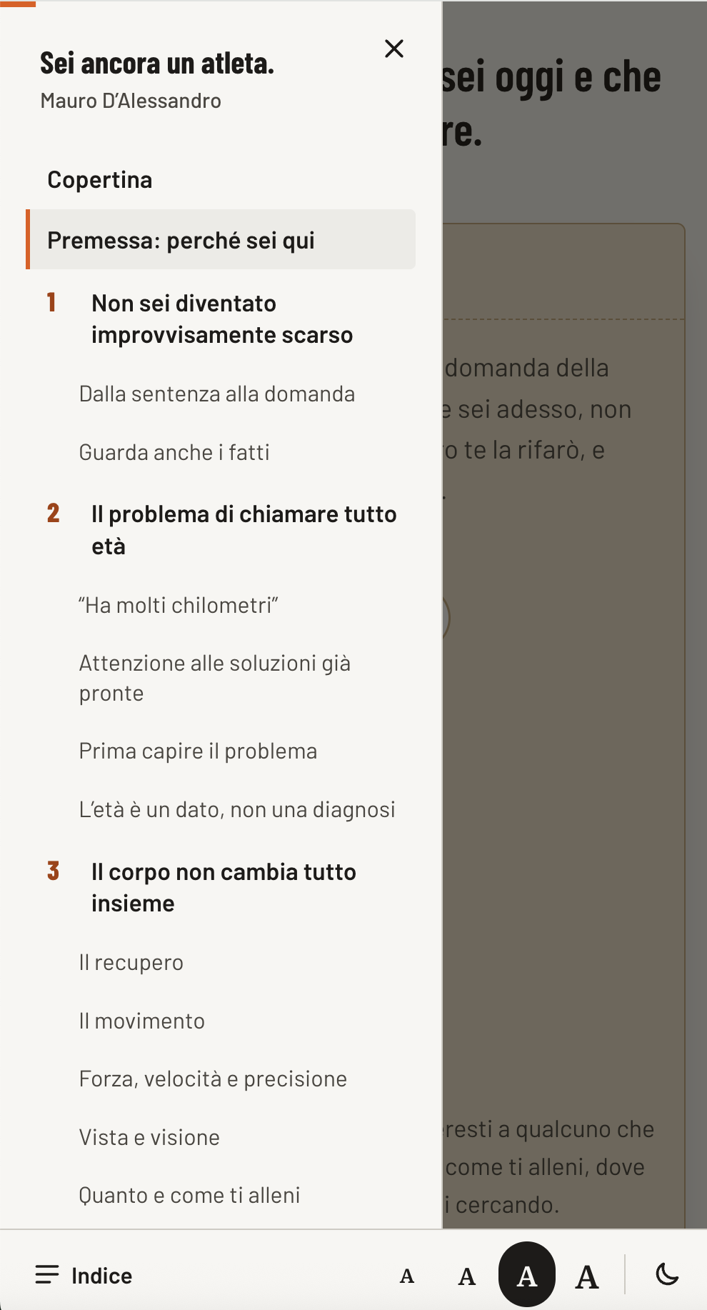 EIO Sei ancora un atleta, indice su smartphone